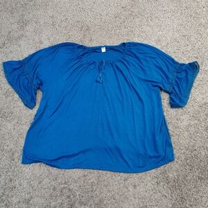 Old Navy Blue Flowy Blouse